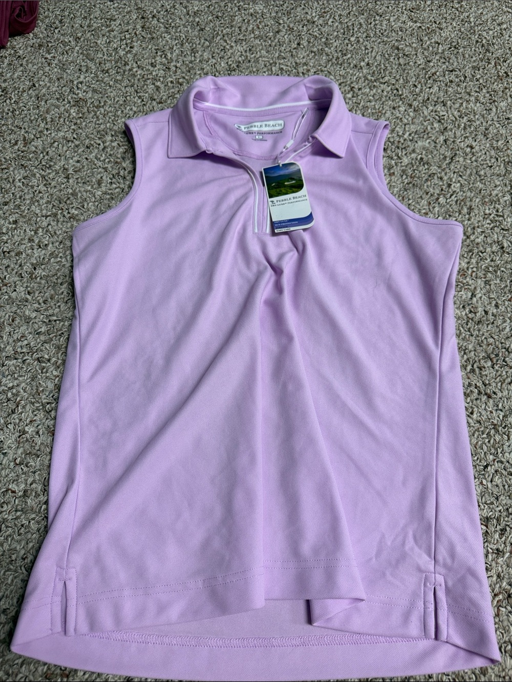 Pebble Beach Women's Sleeveless Polo Top - Lavender